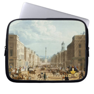 Lower Regent Street, pub. by Ackermann, c.1835 (co Laptop Sleeve