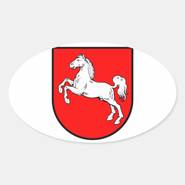 Lower Saxony coat of arms Oval Sticker (Front)