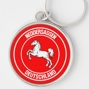 Lower Saxony Round Emblem Key Ring
