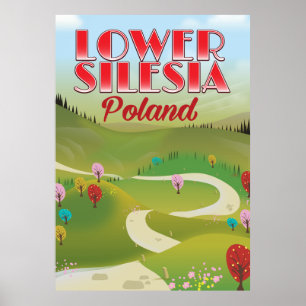 lower Silesia Poland travel poster