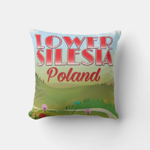 lower Silesia Poland travel poster Cushion
