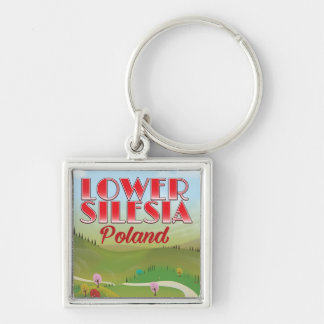 lower Silesia Poland travel poster Key Ring