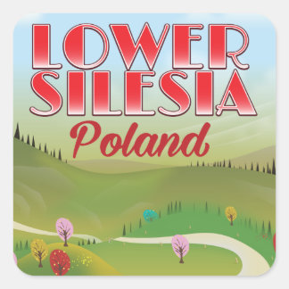 lower Silesia Poland travel poster Square Sticker