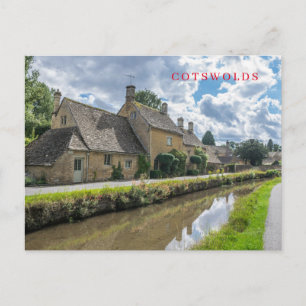 Lower Slaughter village view postcard