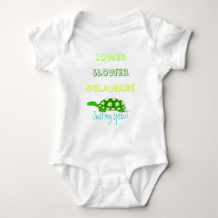 Lower Slower Delaware Baby Bodysuit