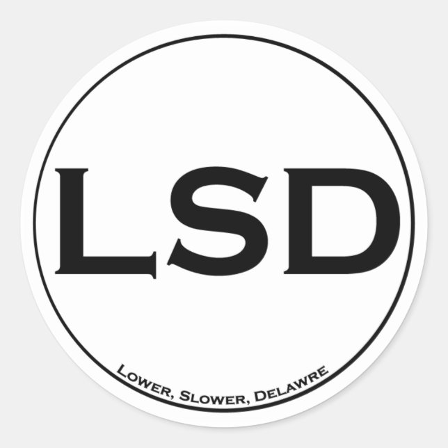 Lower Slower Delaware Stickers (Front)