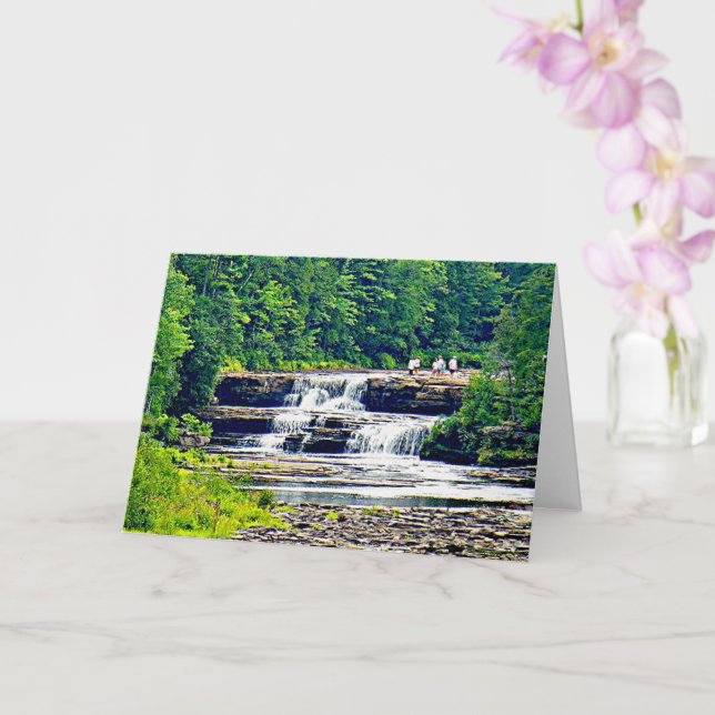 Lower Tahquamenon Falls State Park, MI Get Well Card (Orchid)