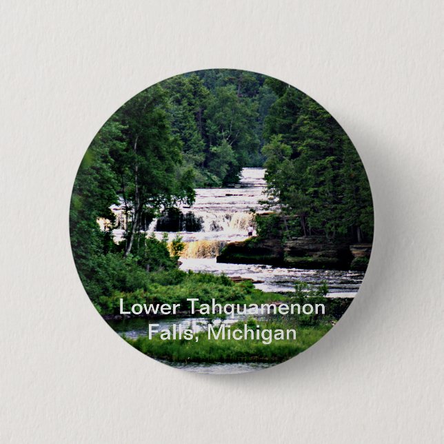 Lower Tahquamenon Falls State Park, Michigan 6 Cm Round Badge (Front)