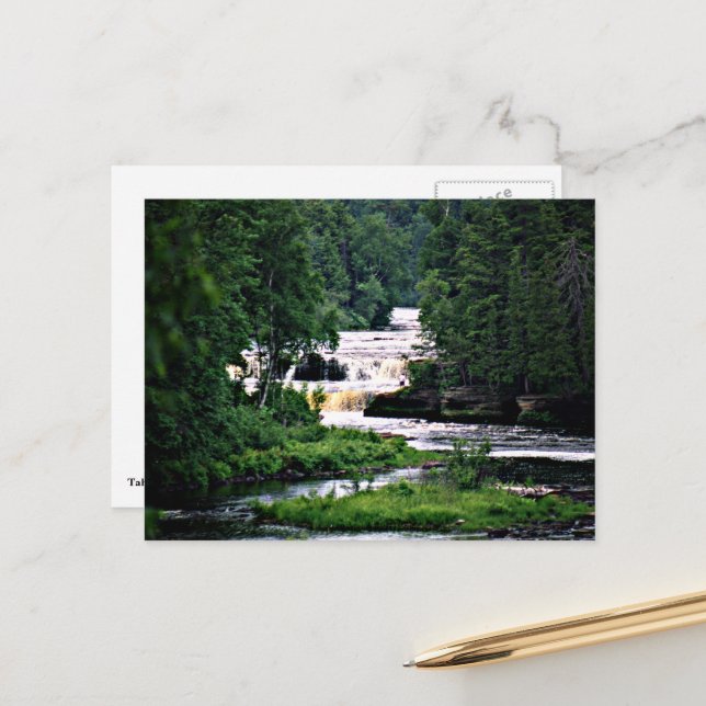 Lower Tahquamenon Falls State Park, Michigan Postcard (Front/Back In Situ)