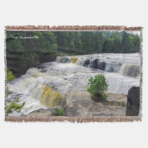 Lower Tahquamenon Falls throw blanket