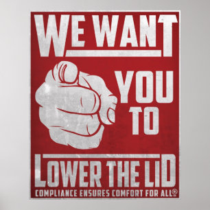 Lower the Lid Poster