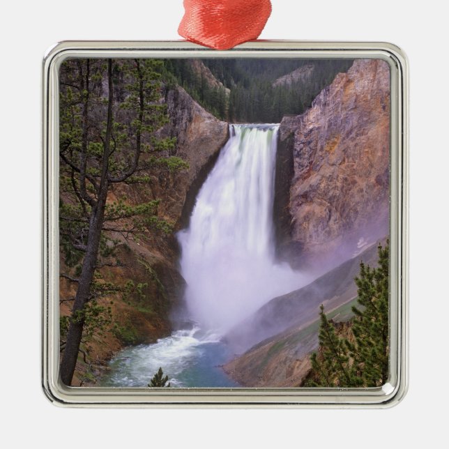 Lower Yellowstone Falls, Grand Canyon of Metal Tree Decoration (Front)