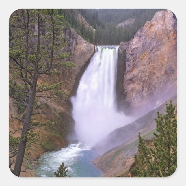 Lower Yellowstone Falls, Grand Canyon of Square Sticker (Front)