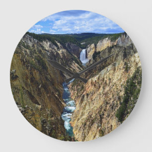 Lower Yellowstone Falls Large Clock