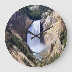 Lower Yellowstone Falls Large Clock