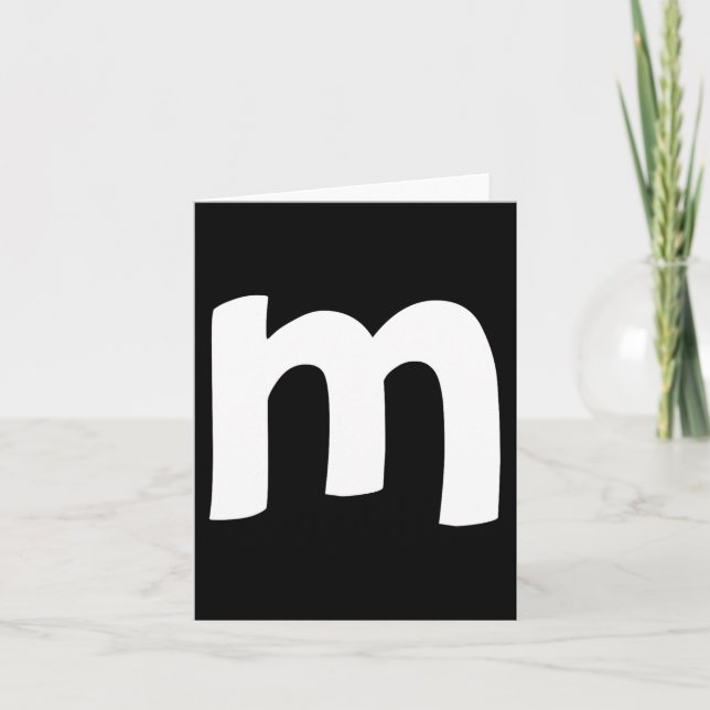 Lowercase Alphabet m Card (Front)