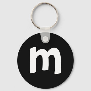 Lowercase Alphabet m Key Ring