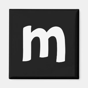 Lowercase Alphabet M Merry Christmas  Magnet