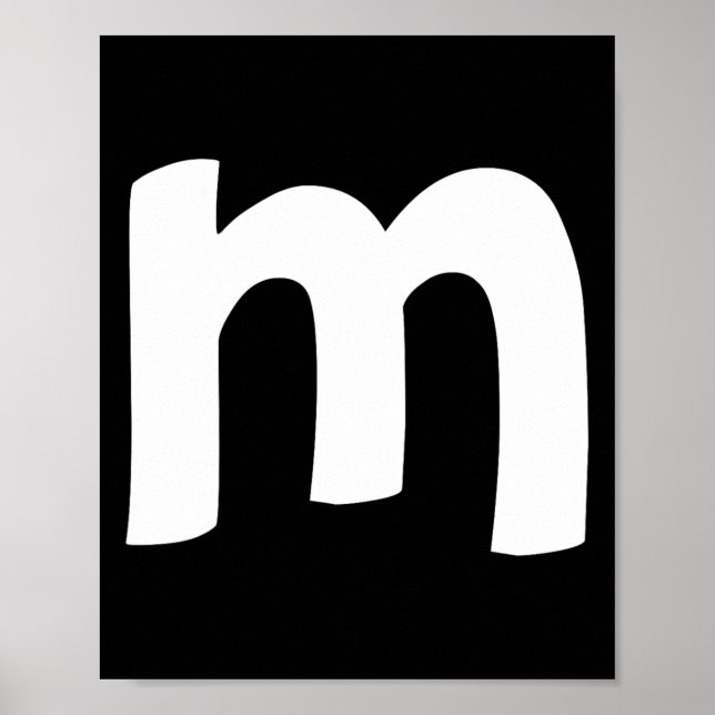 Lowercase Alphabet m Poster (Front)