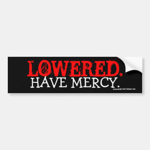 LOWERED. BUMPER STICKER