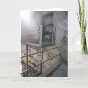 "Lowertown Depot Graffitied Deck" Birthday Card