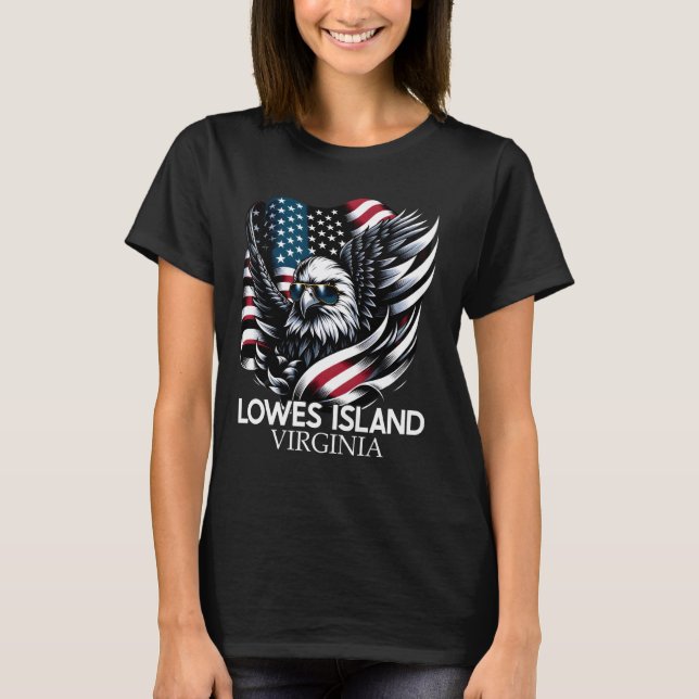 Lowes Island Virginia 4th Of July USA American Fla T-Shirt (Front)