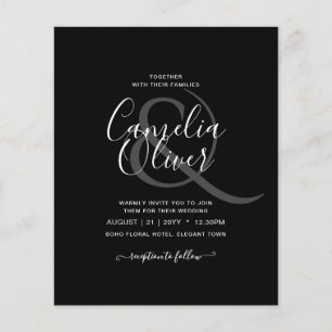 LOWEST BUDGET Calligraphy Ampersand Wedding Flyer