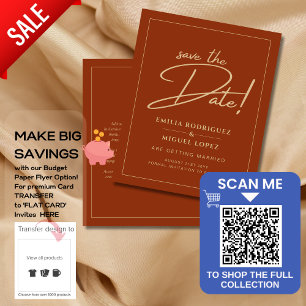 Lowest BUDGET GOLD TEXT Modern Save The Dates Flyer