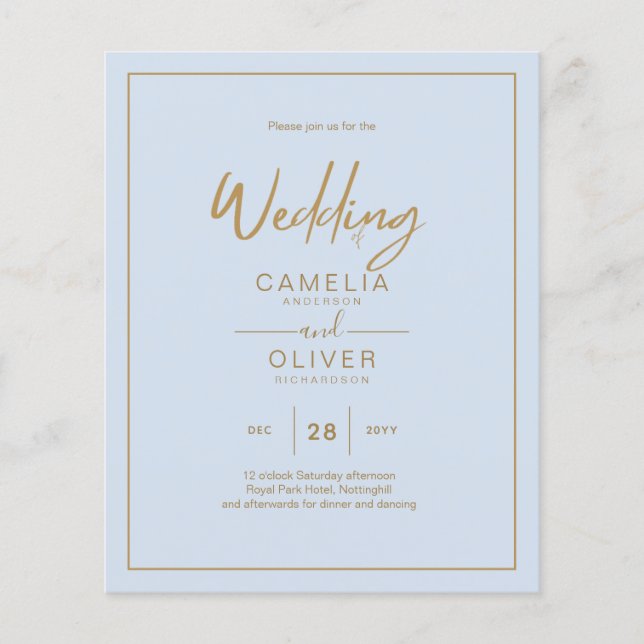 LOWEST BUDGET Gold Text Script Elegant Modern Flyer (Front)