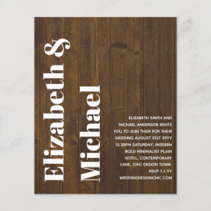 Lowest Budget Modern Bold Text Wedding Invitation Flyer