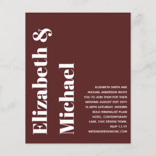 Lowest Budget Modern Bold Text Wedding Invitation Flyer