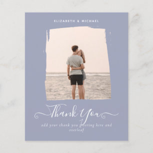 LOWEST BUDGET Modern PHOTO THANK YOU Dusty Blue Flyer