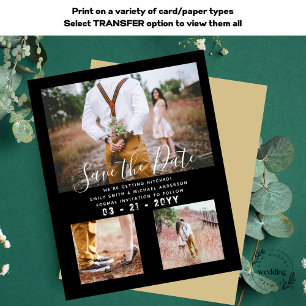 LOWEST BUDGET Photo Collage Save the Dates Modern Flyer
