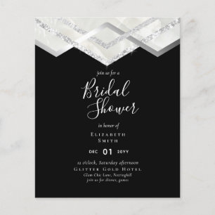 Lowest Budget Wedding FLYER Invite Glam Deco Chic