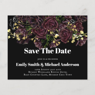 Lowest Budget Wedding FLYERS Dark Plum Marsala