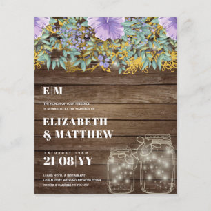 Lowest Budget Wedding FLYERS Purple Flowers
