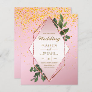 LOWEST BUDGET Wedding Invitations Greenery Frame