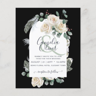 LOWEST BUDGET White Roses Elegant Wedding All in 1 Flyer