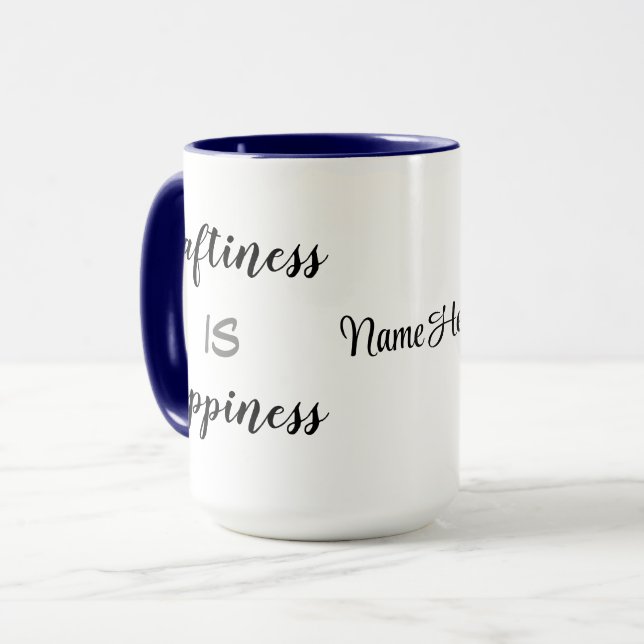 LOWEST Price! Craftiness Is Happiness Combo 15oz Mug (Front Left)