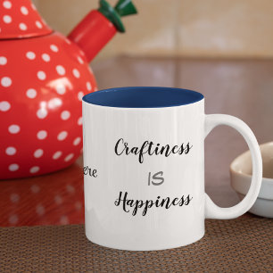 LOWEST Price! Craftiness Is Happiness Combo 15oz Two-Tone Coffee Mug