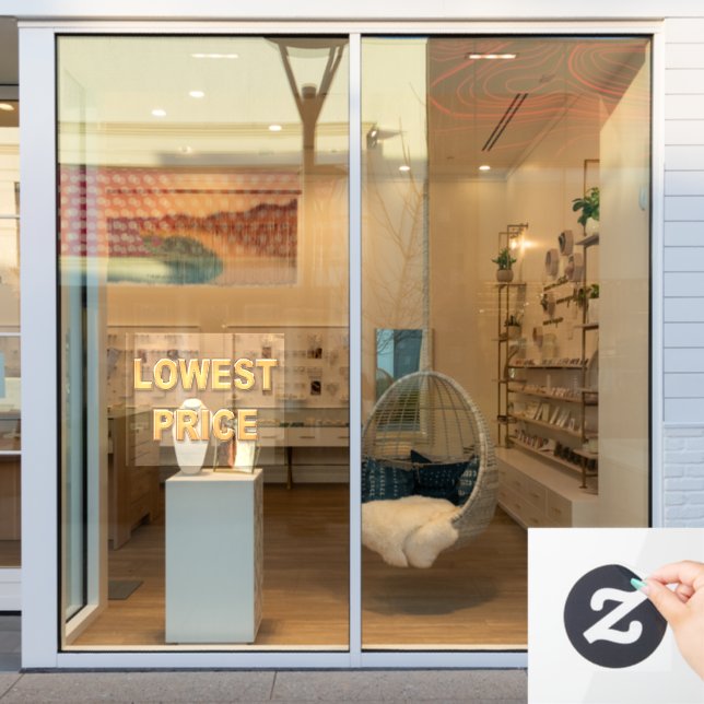 LOWEST PRICE Storefront Sign Window Cling (Store Window)