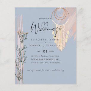 LOWEST PRICED Boho Dusty Blue Wedding Flyer