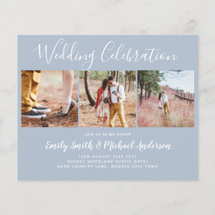 LOWEST PRICED Dusty Blue Photo Collage Wedding Fly Flyer