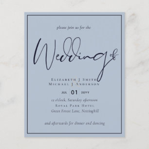 LOWEST PRICED Dusty Blue Wedding Flyer