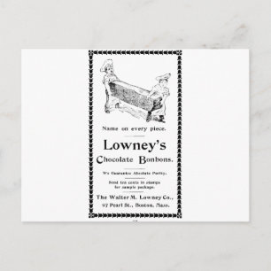 Lowney's Chocolate Bonbons Postcard