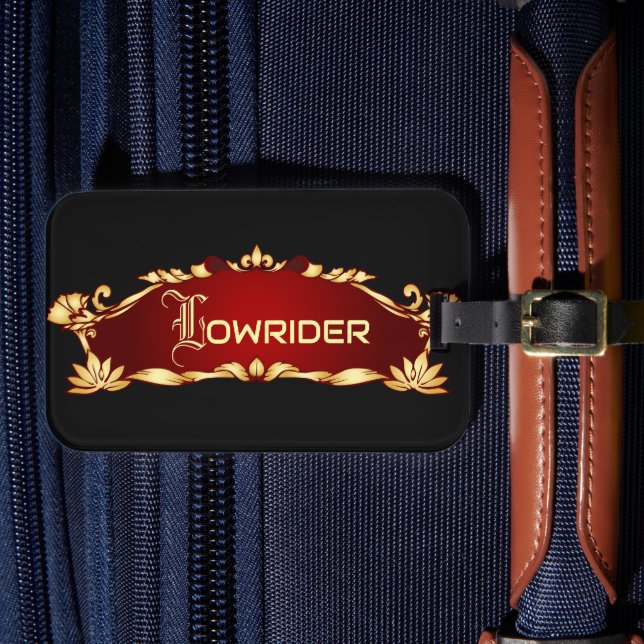 LowRider Car Floor Mat Luggage Tag (Front Insitu 4)