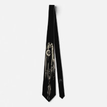 Lowrider Car Flow Fire Necktie (Black)