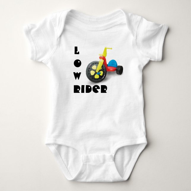 Lowrider Hot Wheels Design Baby Bodysuit (Front)