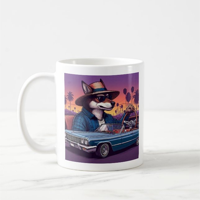 Lowrider Wolfy Coffee Mug (Left)