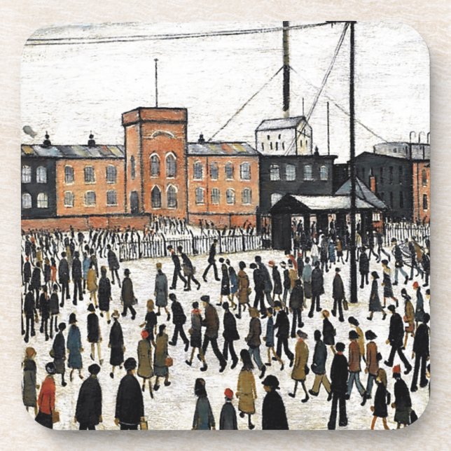 lowry going to work design coaster (Front)